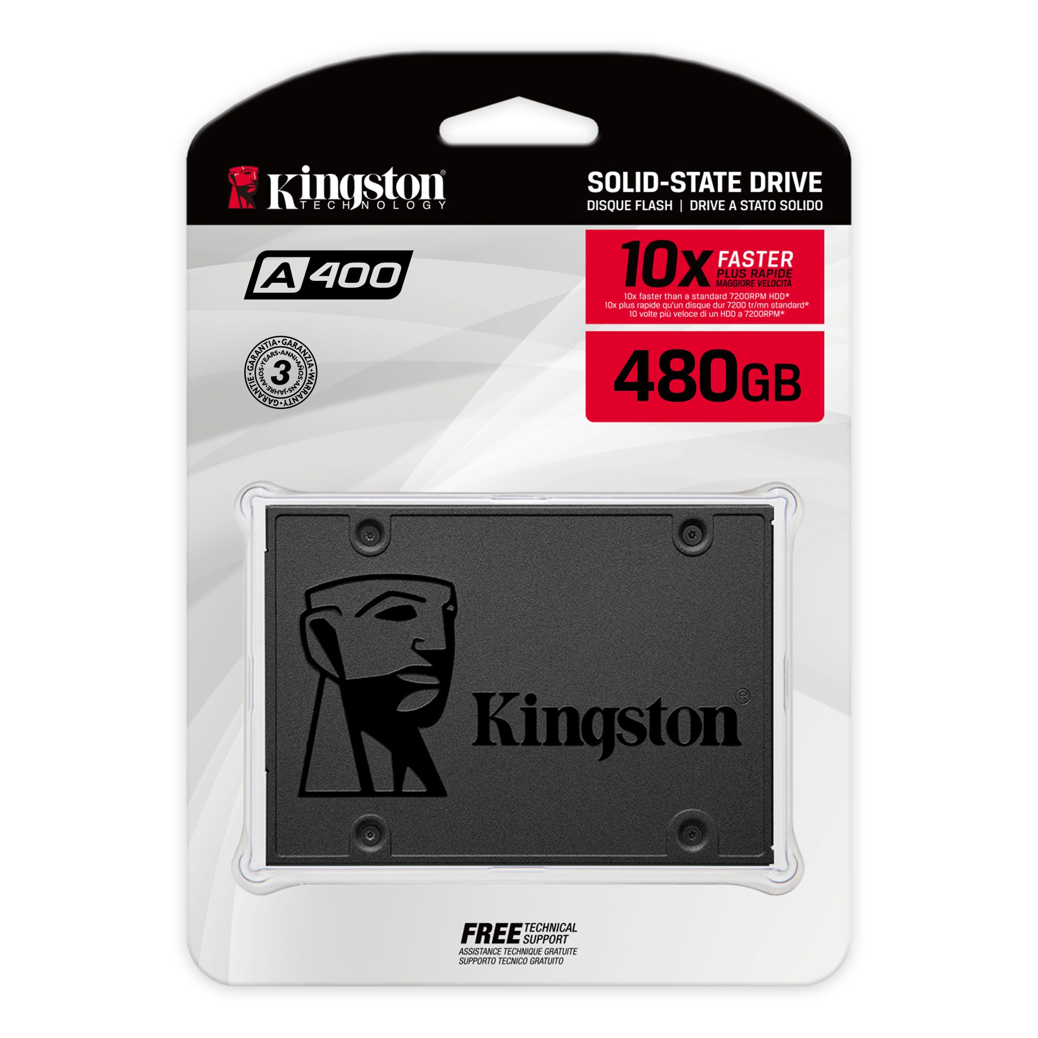 Kingston A400 480Gb 2.5吋SSD 固態硬碟 #sA400s37/480g