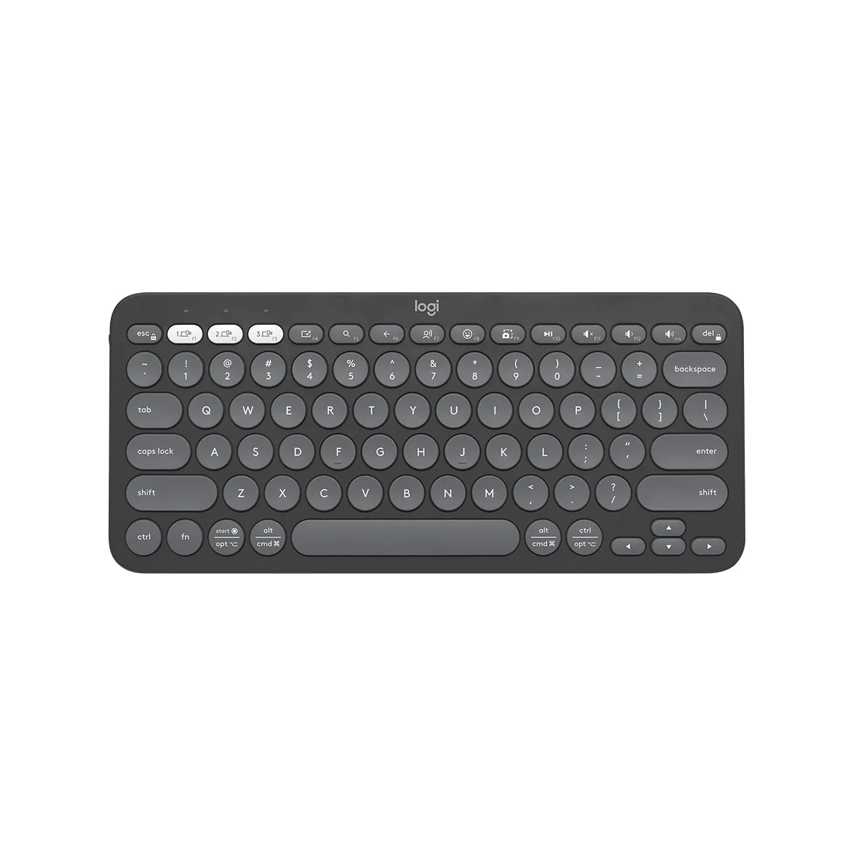 Logitech Pebble Keys 2 K380s 美式英文跨平台藍牙鍵盤 (石墨灰) #920-011753