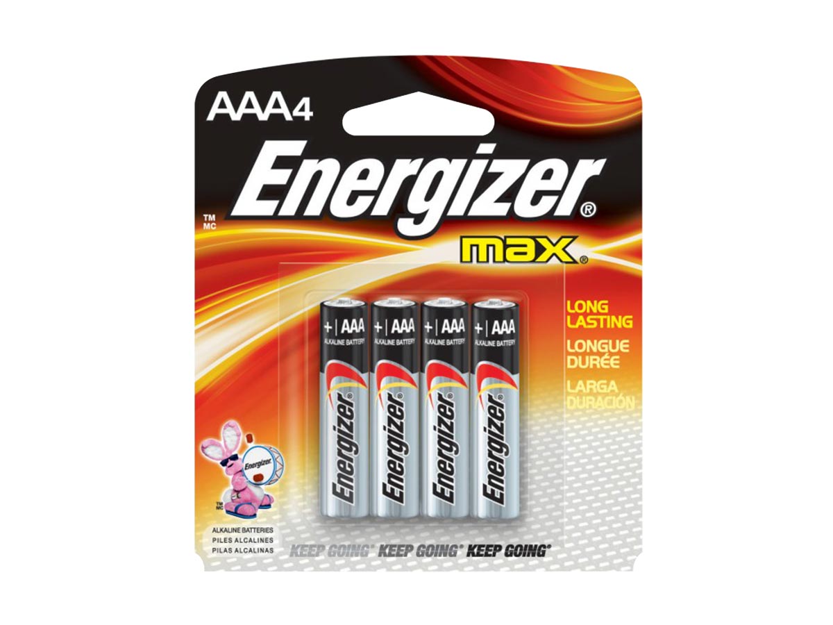 Energizer E92/4AAA 1.5V Alkaline Battery - 4pcs/pack