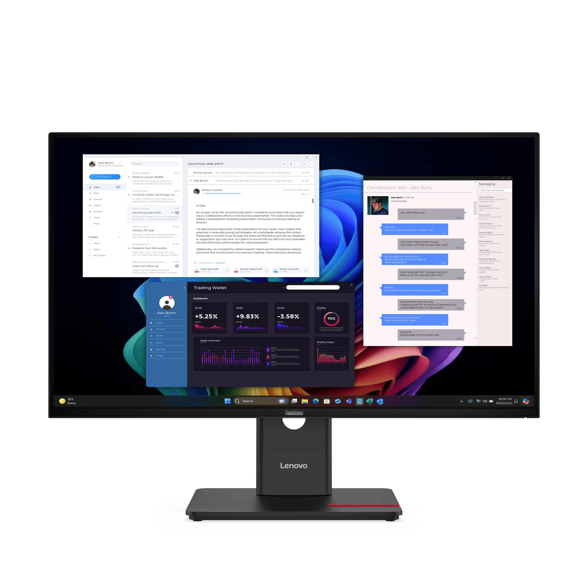 Lenovo ThinkVision T27UD-40 27"(wide) 4K iPS 顯示器 #64AFGAR2MY