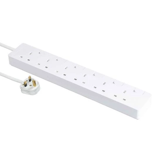 Schneider AvatarOn Extend 13A 6Head Power Strip with individual switch (3M) #TsH36_3_WE_C5