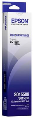 Epson LQ-590 Original Black Ribbon Cartridge s015589/s015337 #C13s015589
