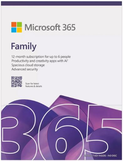 Microsoft 365 英文家用版  (12 個月)盒裝版  #EP2-32336
