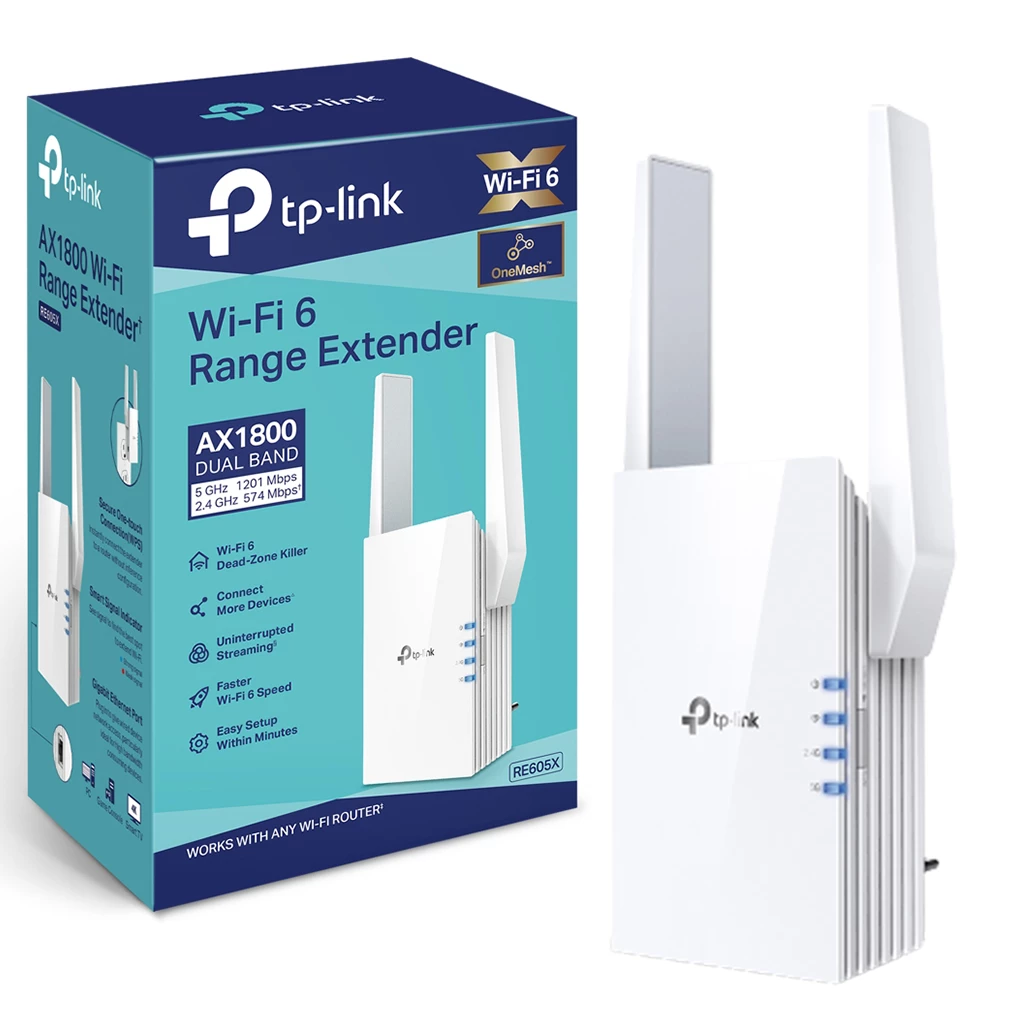 TP-Link RE605X AX1800 DualBand Wi-Fi Range Extender