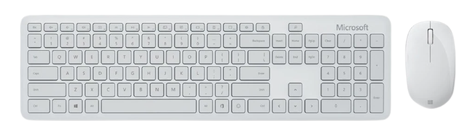 Microsoft 中文無線精巧藍芽滑鼠鍵盤組合 (淺灰色) #QHg-00048