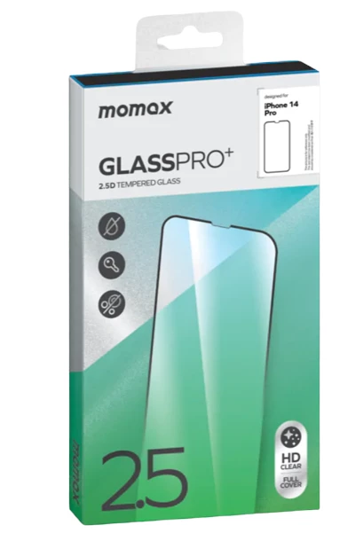 MOMAX iPhone 14 Pro Max GlassPro+ 2.5D  Full Size Glass Film #PzAP22XLF1D