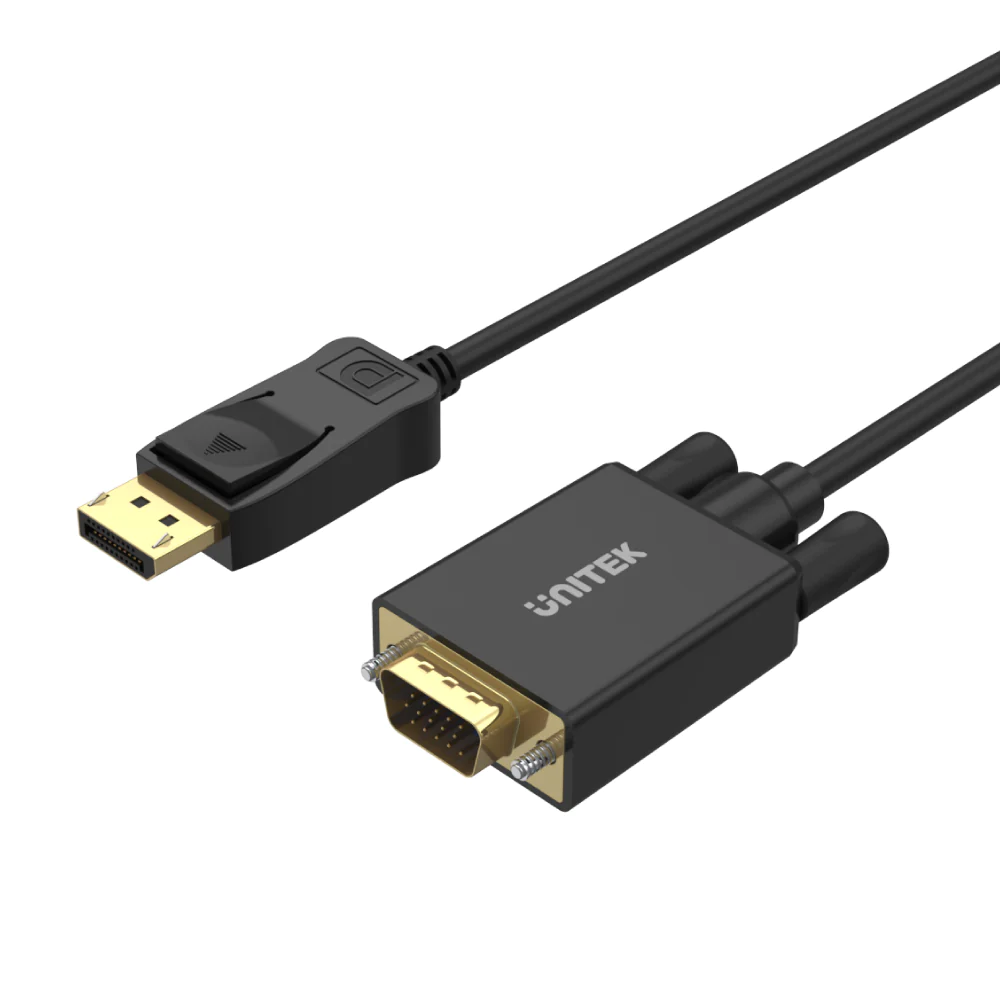 Unitek 6ft/1.8metre VGA-Male to DP-Male DisplayPort Cable #Y-5118F