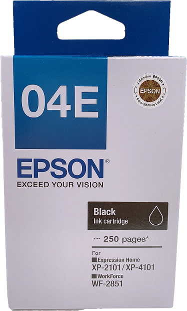Epson 04E 黑色原廠墨水盒 #C13T04E183