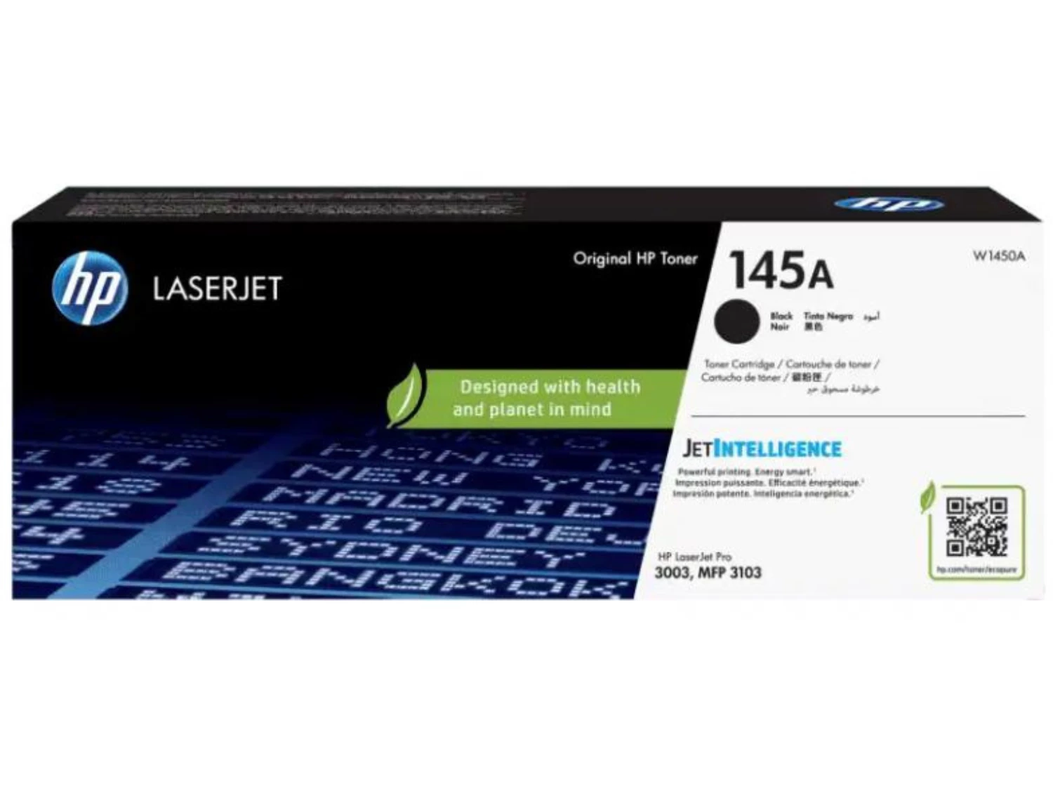 HP 145A Black Toner Cartridge #W1450A