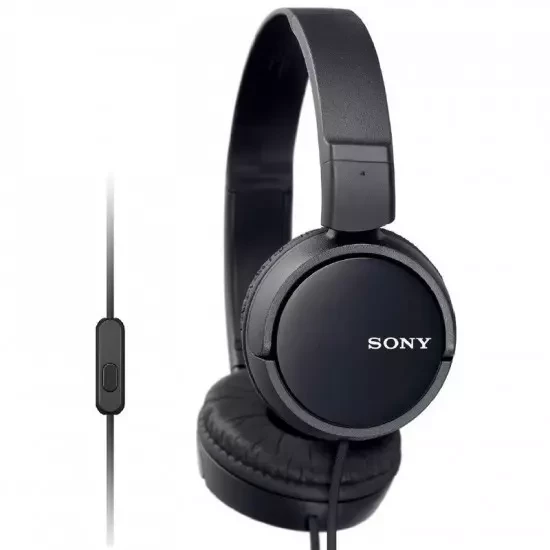 Sony MDR-ZX110AP Stereo Headphones (Black)