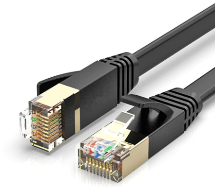 SuperV 66ft/20metre Cat.7 Flat Patch Cable (Black)