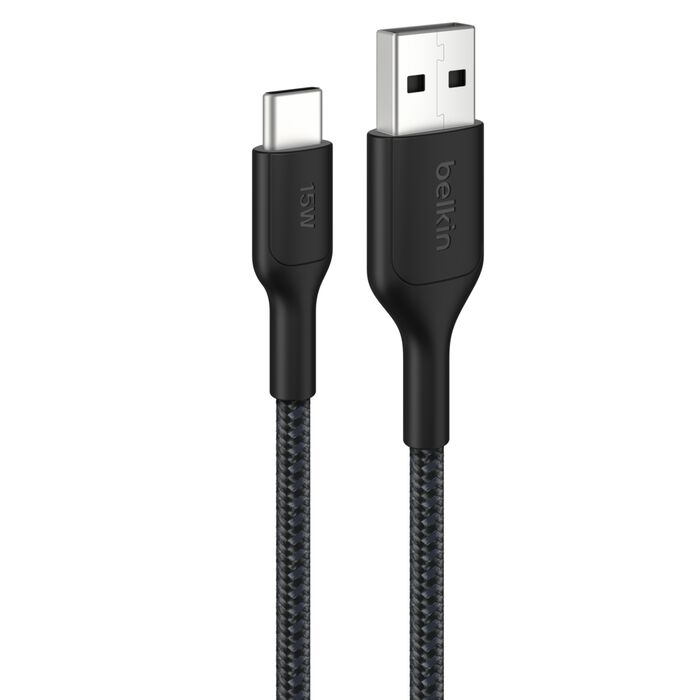 Belkin BoostCharge Pro 10ft/3metre Usb-A to Type-C Usb Cable 15W (Black) #CAb022FQ3MbK
