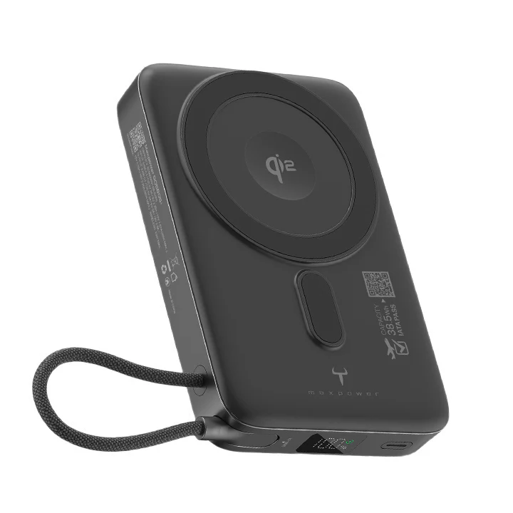 2theMax GQ580S+ 10000mAh Qi2 Magnetic Power Bank w/Stand+Usb-C cable 1port Space Grey #D25461-Mb-r1 (CCC. Cert)