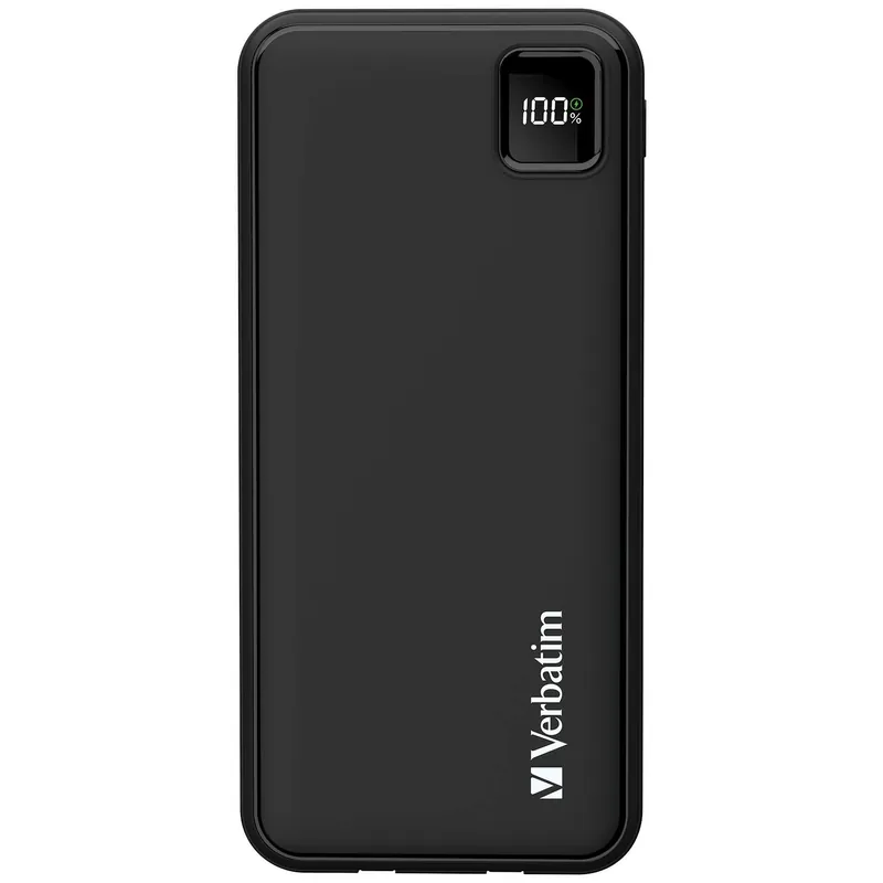 Verbatim QC3.0+PD 18W 10000mAh 行動電源連充電線 (黑色) #66972