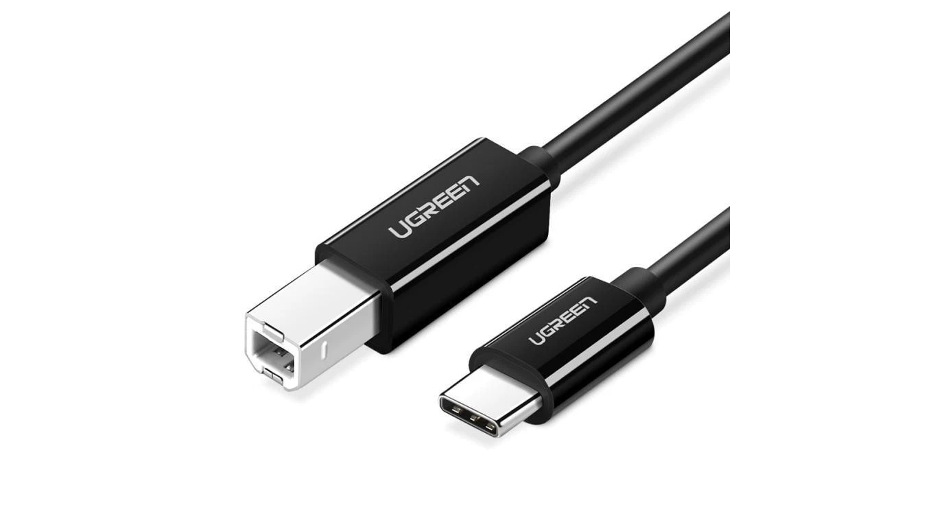 Ugreen US241 6.6ft/2metre Usb-C to Usb-B Printer Cable (Black) #50446