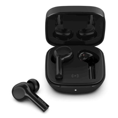 Belkin SoundForm-Freedom Stereo EarBud-Earphone Bluetooth v5.x w/Mic (Black) #AUC002qeBK