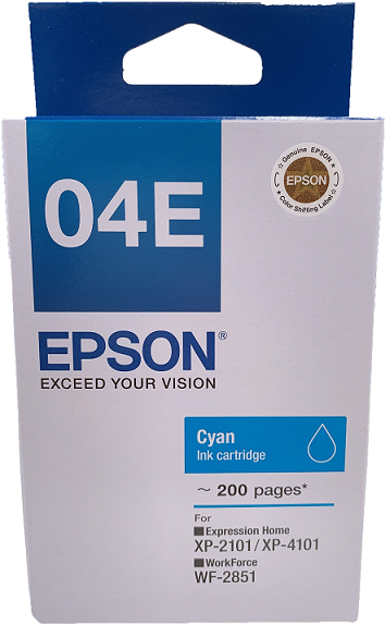 Epson 04E 靛藍色原廠墨水盒 #C13T04E283