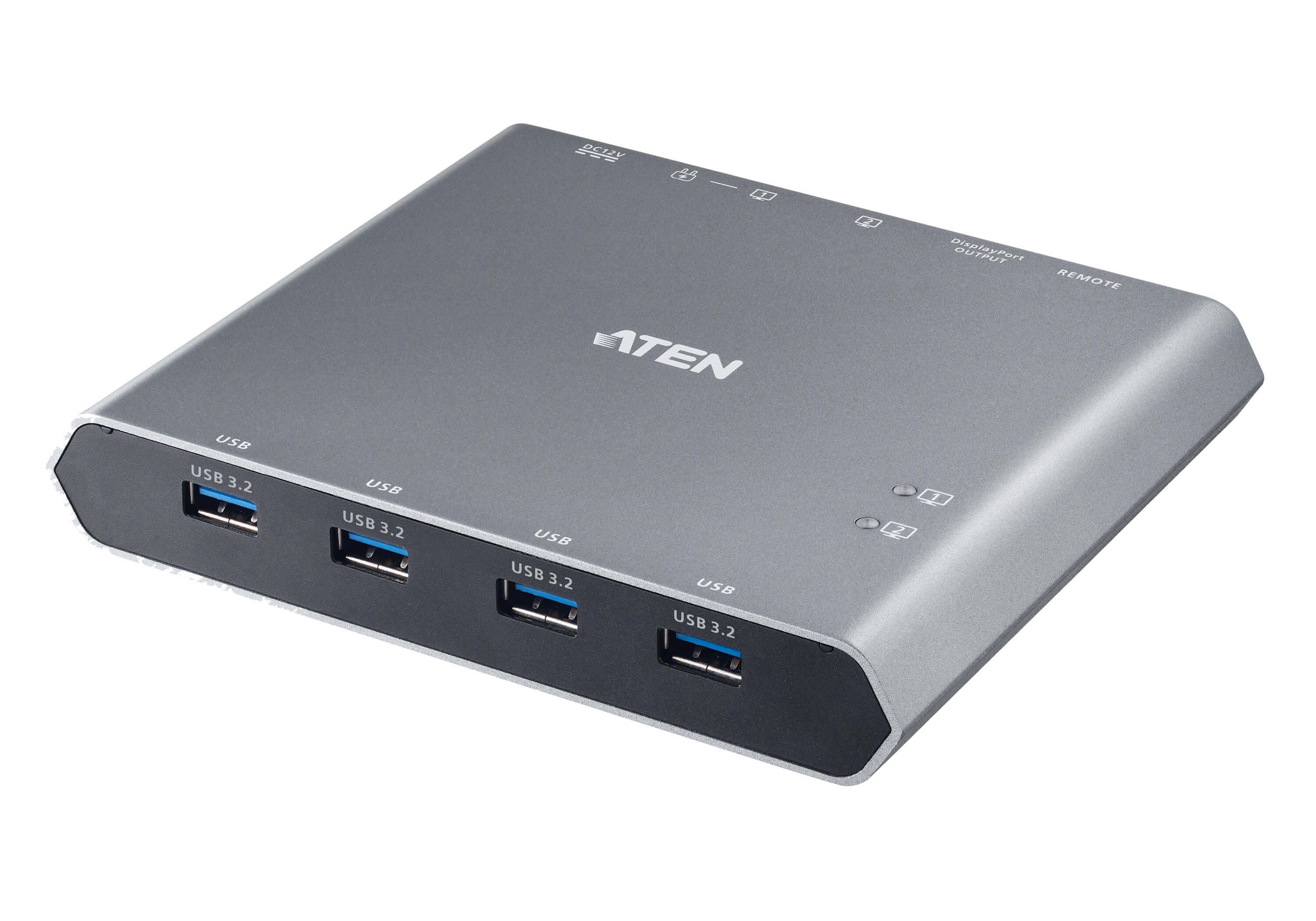 Aten 2 Port 4K DisplayPort USB-C KVM Dock Switch with Power Pass-through #US3311