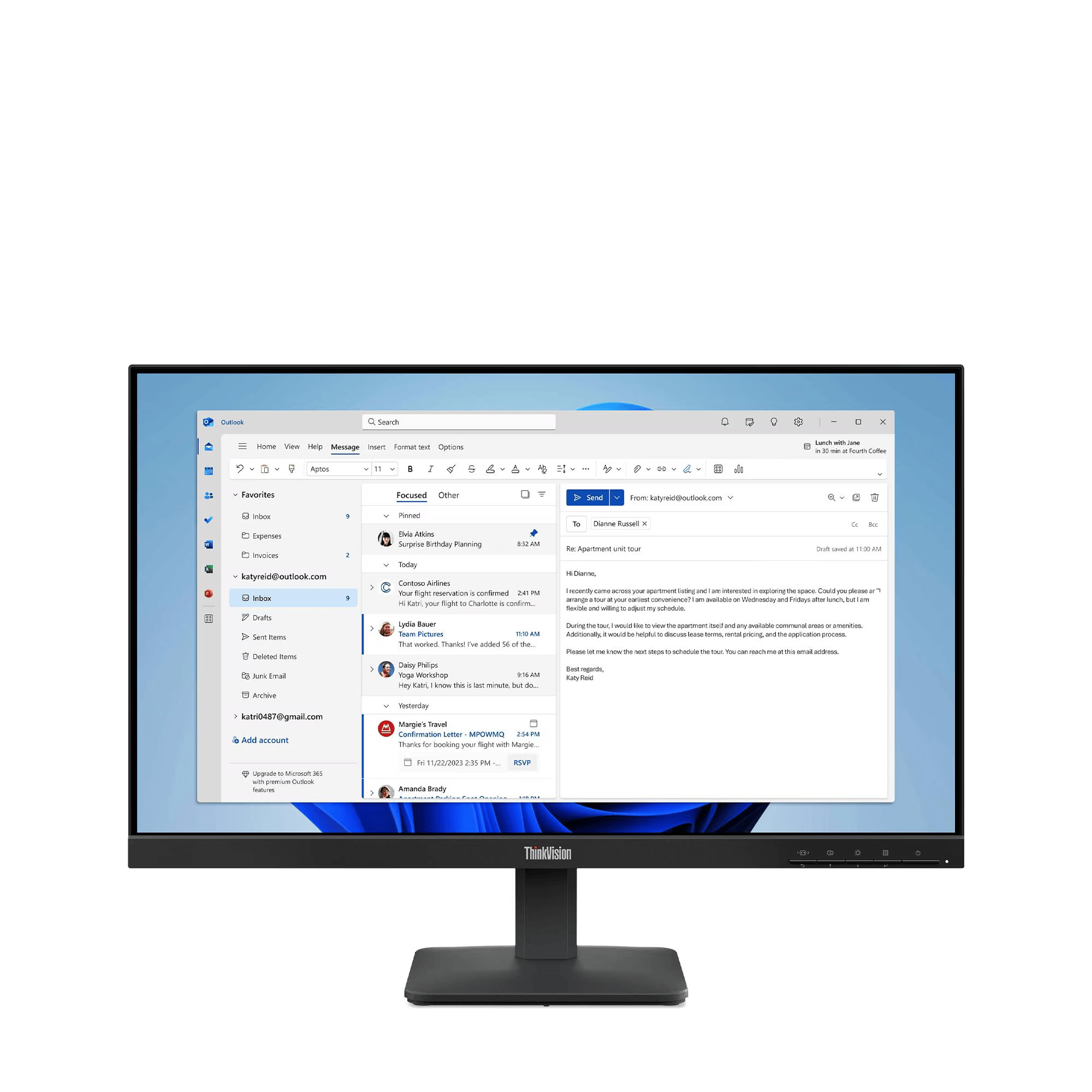 Lenovo ThinkVision s24-4e 24"(23.8",wide) iPS LED Panel w/VGA+HDMI ,Tilt #64b5KAR1MY
