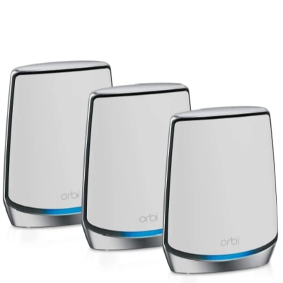 Netgear Orbi WiFi System(1R+2S) Wireless AX6000 TriBand Gigabit Router w/4xGiga LAN #RbK853-100