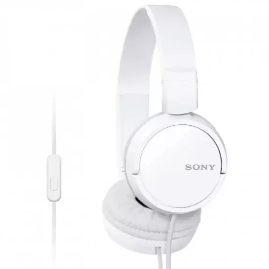 Sony MDR-ZX110AP Stereo Headphones (White)