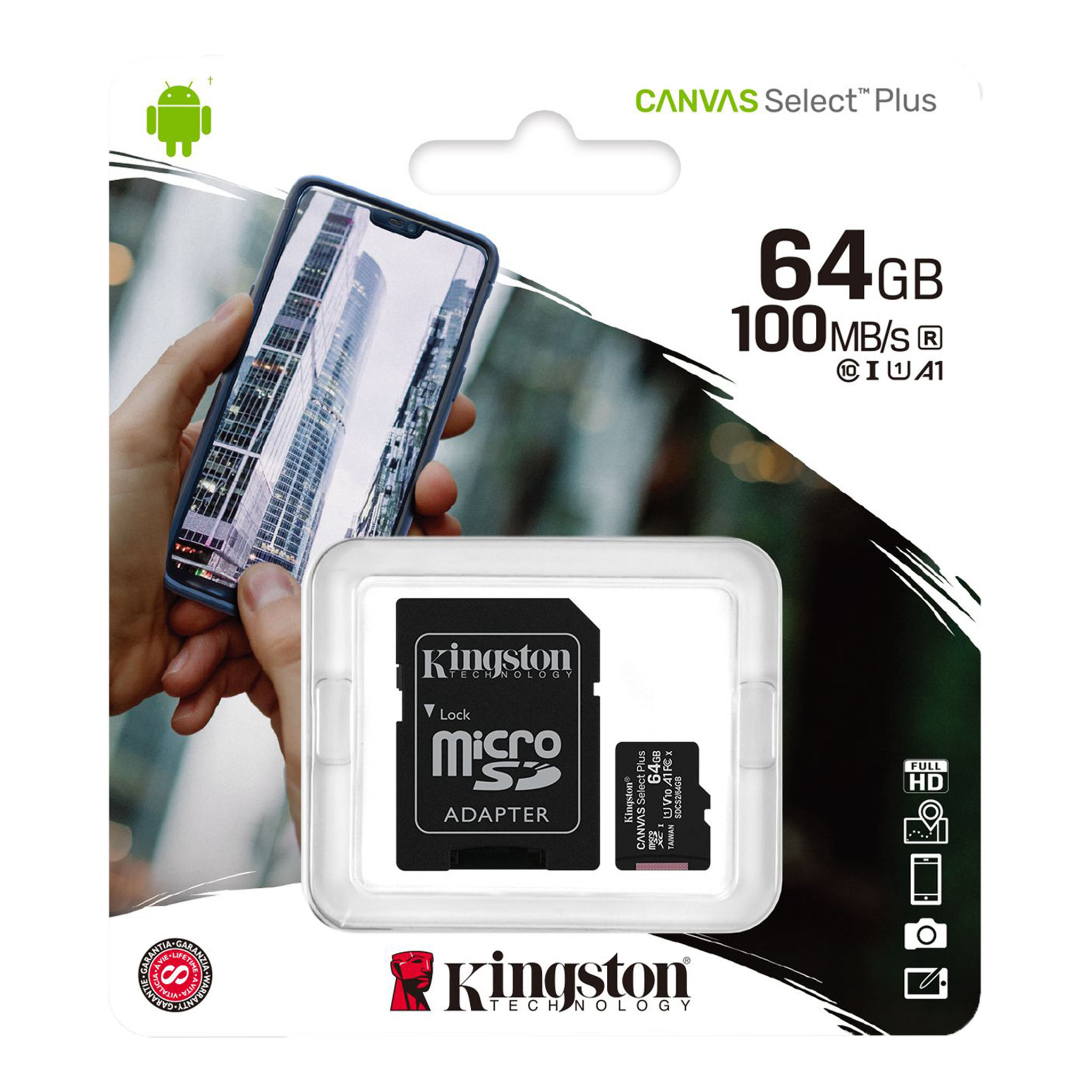 Kingston Canvas Select Plus 64Gb MicroSD Memory Card
