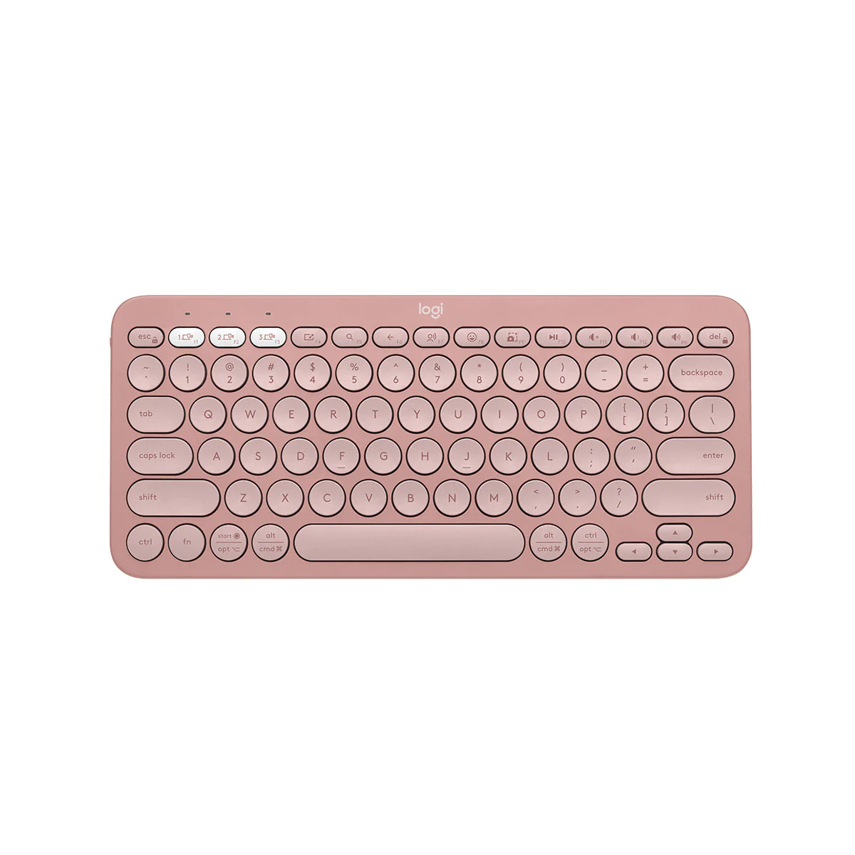 Logitech Pebble Keys 2 K380s English Cordless Mini-Keyboard - Bluetooth (Multi-Device) (Rose) #920-011755