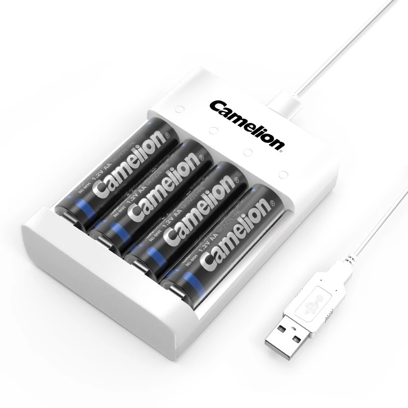 Camelion BC-0807S USB Battery Charger With AAA 800mAh Rechargeable Battery 4pcs #bC-0807s-4H8AR-Db