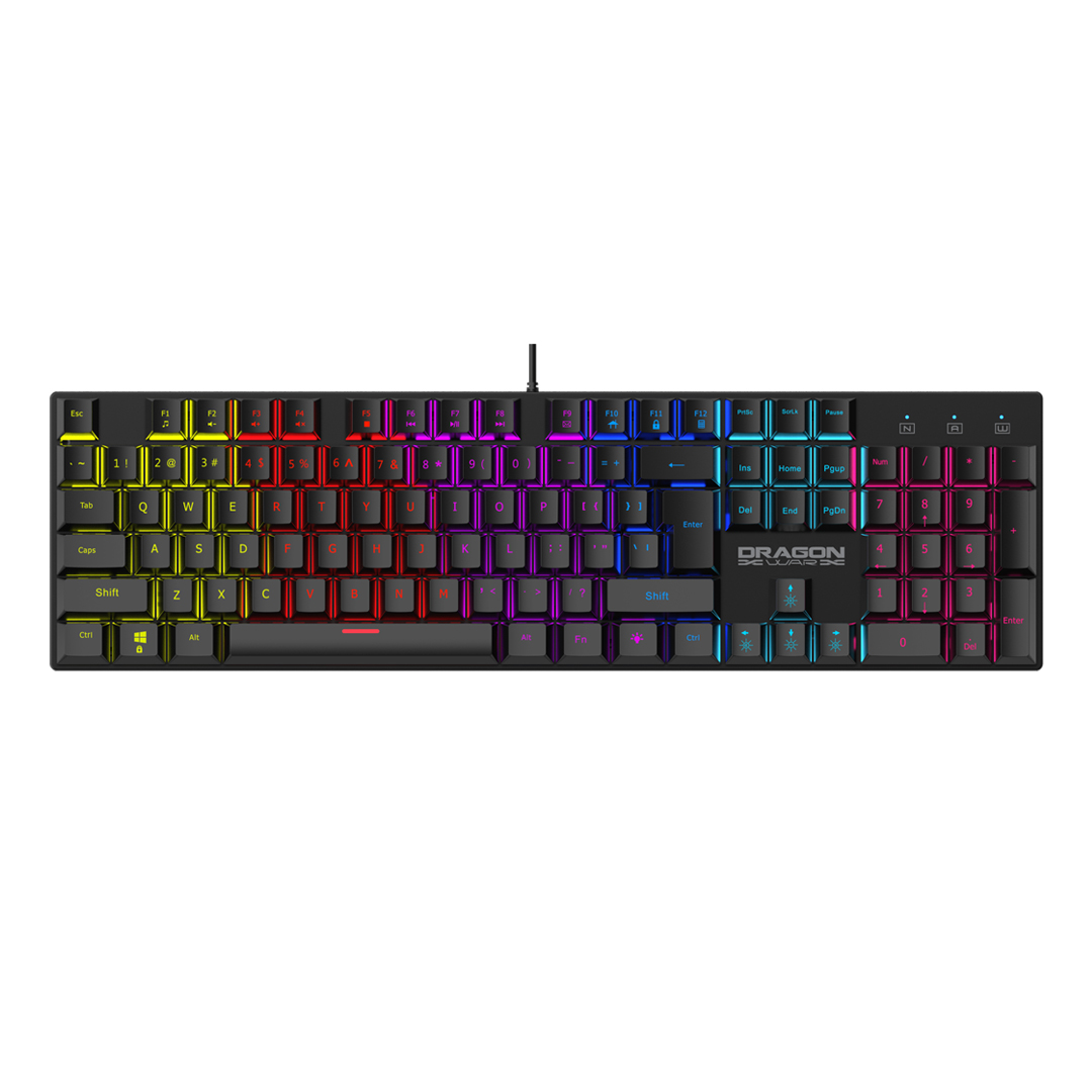 Dragon War Gaming RGB Mechanical Corded Keyboard 青軸 - Usb (Black) #GK-017