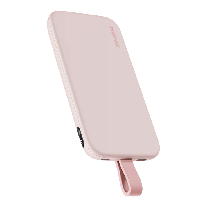MOMAX iPowerPD 3 QC3.0+PD 20W 10000mAh內置USB-C線流動電源 (粉紅色) #IP118P