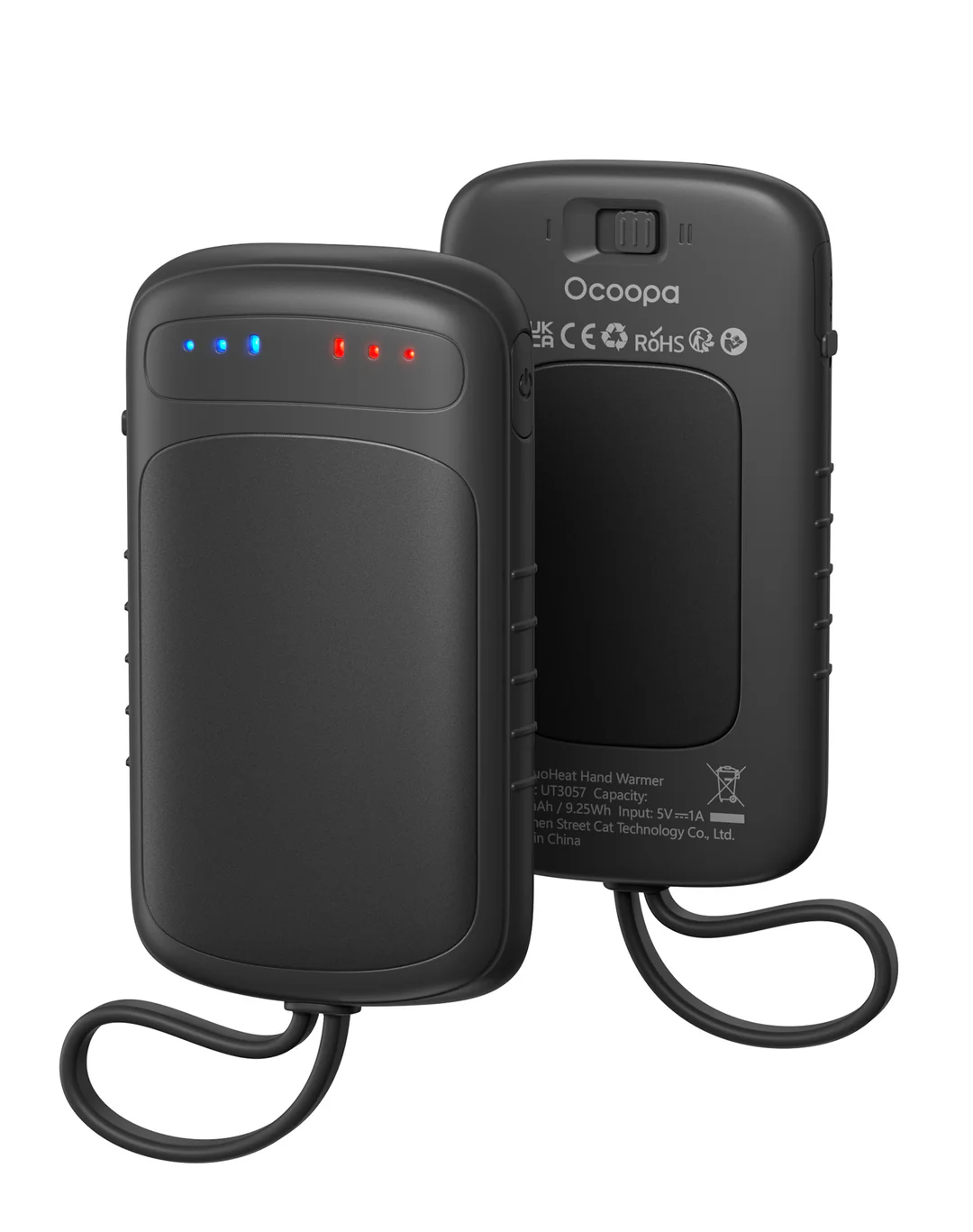 Ocoopa UT5 DuoHeat (Twin Pack) 2x2500mAh 二合一充電暖手器 (黑色) #UT3057-bK_bK