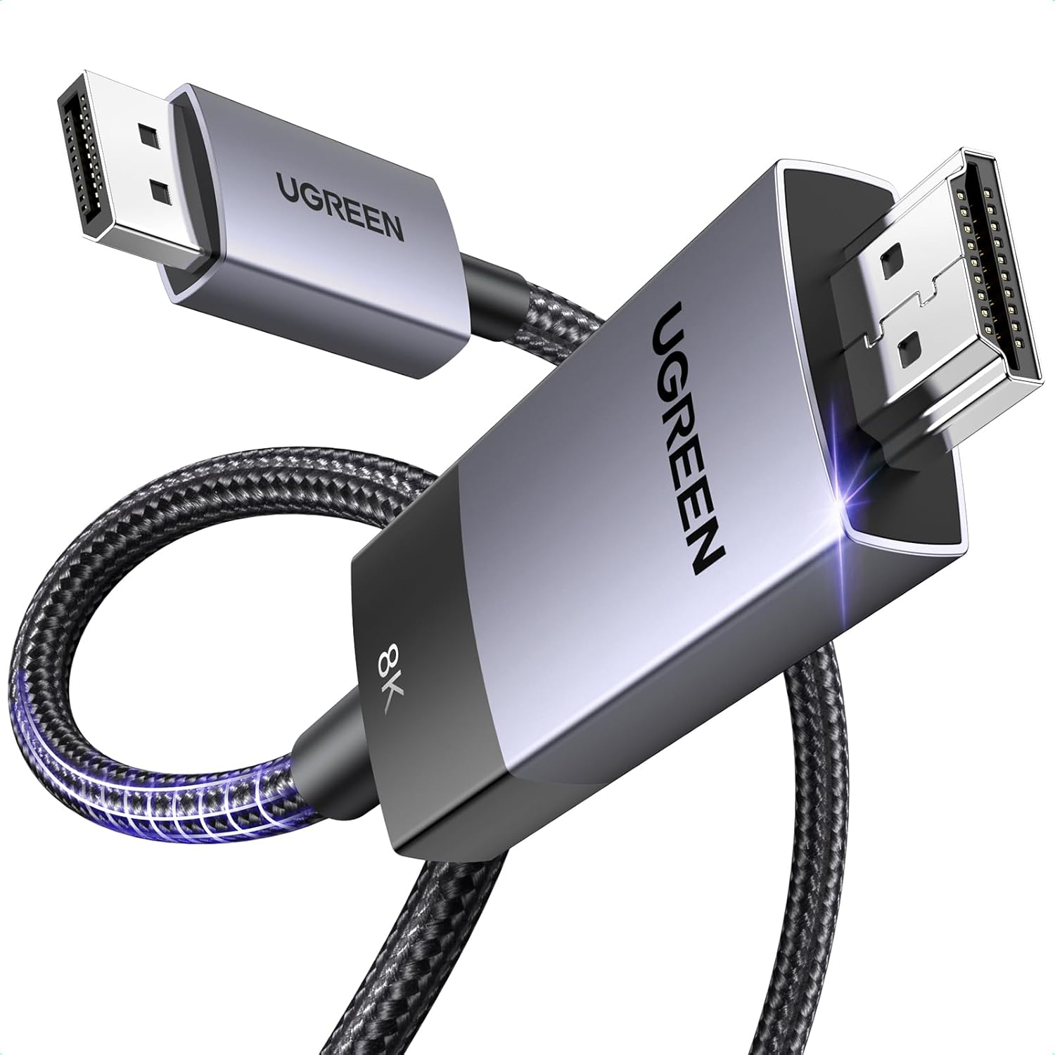 Ugreen DP115 2米 DisplayPort 轉 HDMI 線 8K@60Hz 4K@120Hz #80397