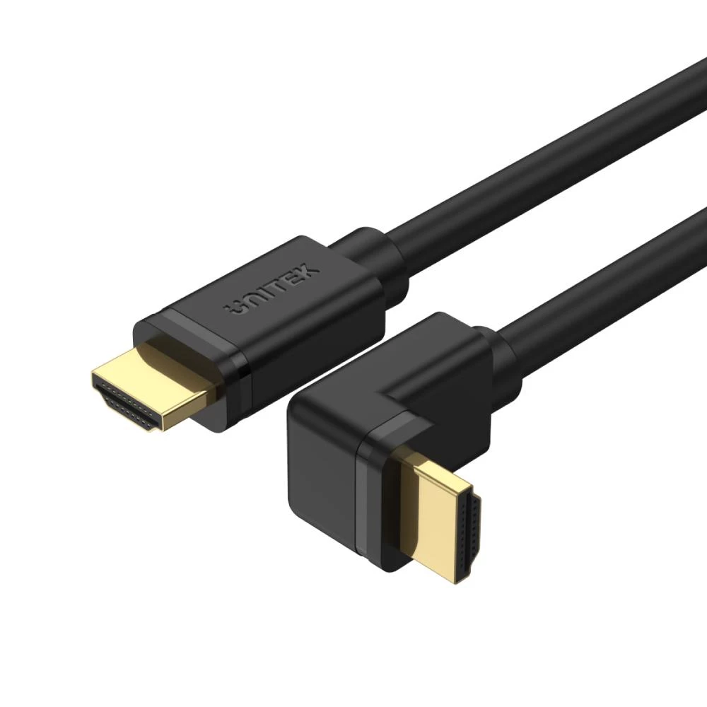 Unitek HDMI 2.0 90度彎頭傳輸線 2米 6.6呎 #Y-C1001
