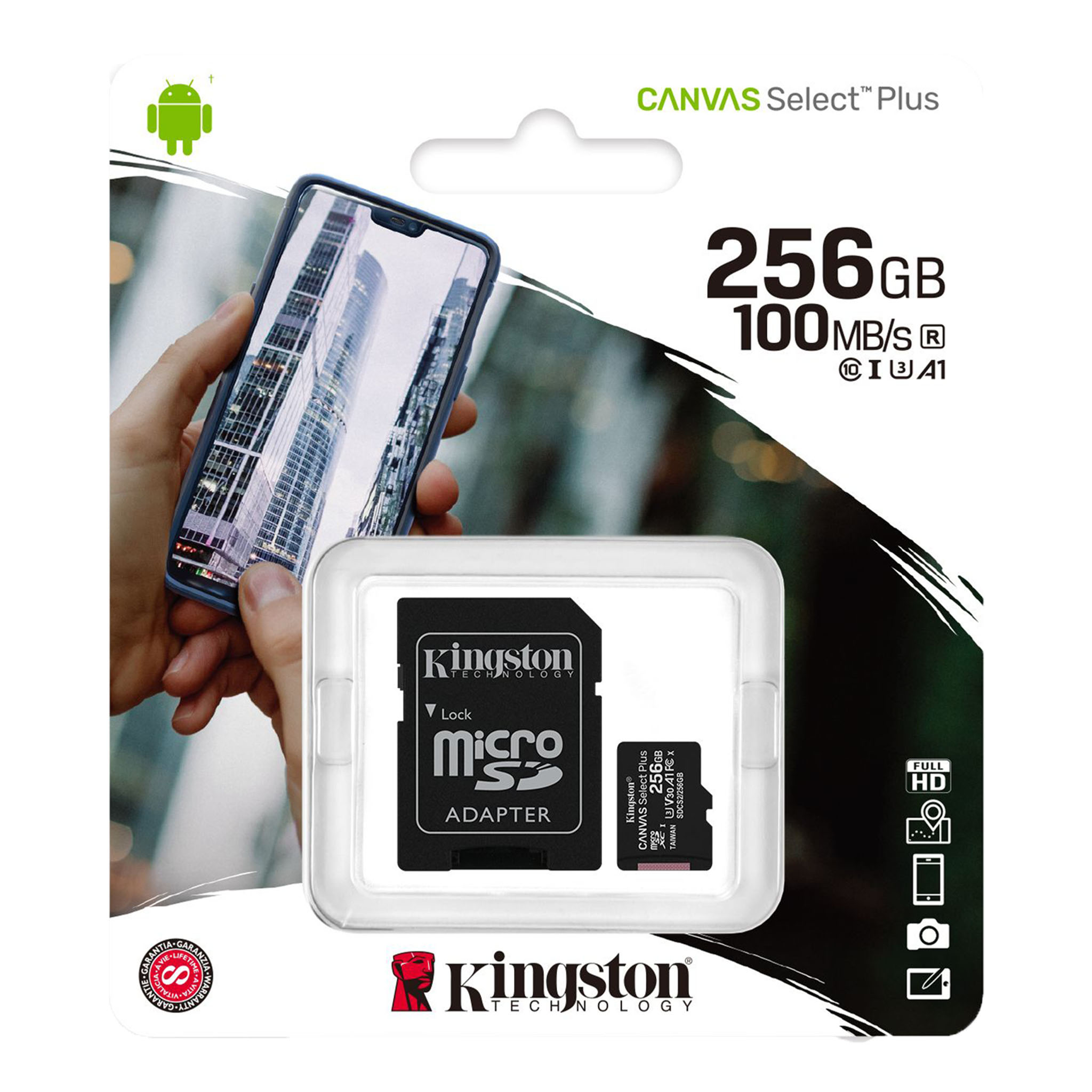 Kingston Canvas Select Plus 256Gb MicroSD Memory Card