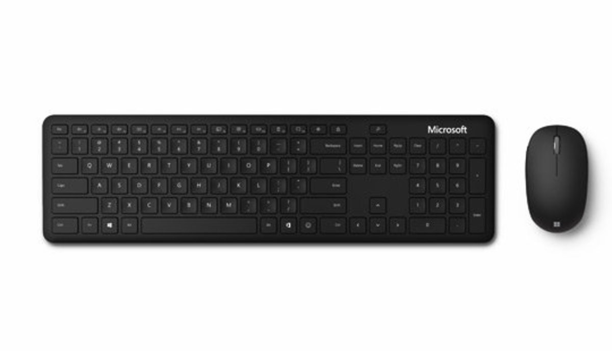 Microsoft 中文無線精巧藍芽滑鼠鍵盤組合 (黑色) #QHg-00018
