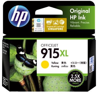 HP 915XL High Yield Yellow Ink Cartridge #3YM21AA