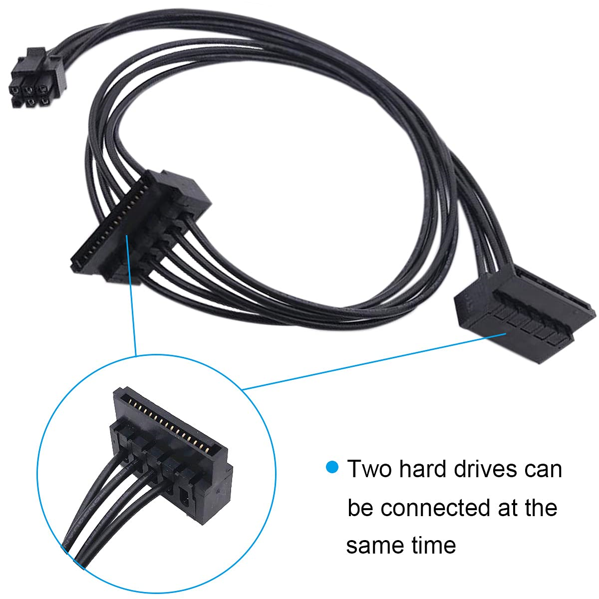 Mainboard mini-6Pin to 2xSATA-Male Int. Power Cable #for HP (bulk)