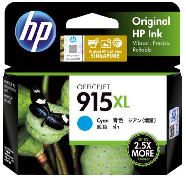 HP 915XL High Yield Cyan Original Ink Cartridge #3YM19AA