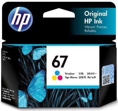 HP 67  Tri-color Original Ink Cartridge #3YM55AA
