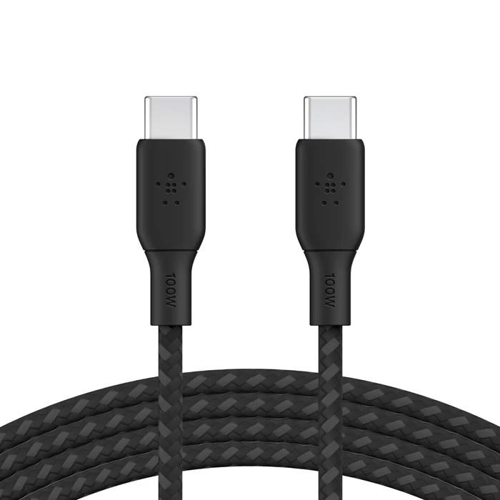 Belkin Boost Charge USB-C to USB-C 100W PD 編織充電線 3米 (黑色) #CAB014BT3MBK