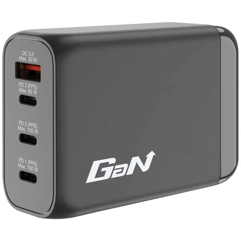 Verbatim Usb GaN Travel Charger (100W, 4port, QC3.0, 3xTypeC, Black) #66967