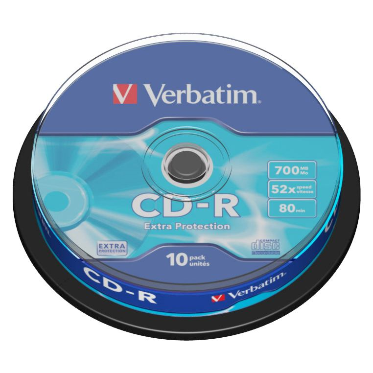 Verbatim 700Mb CDR Disc -10pc/pack #43437
