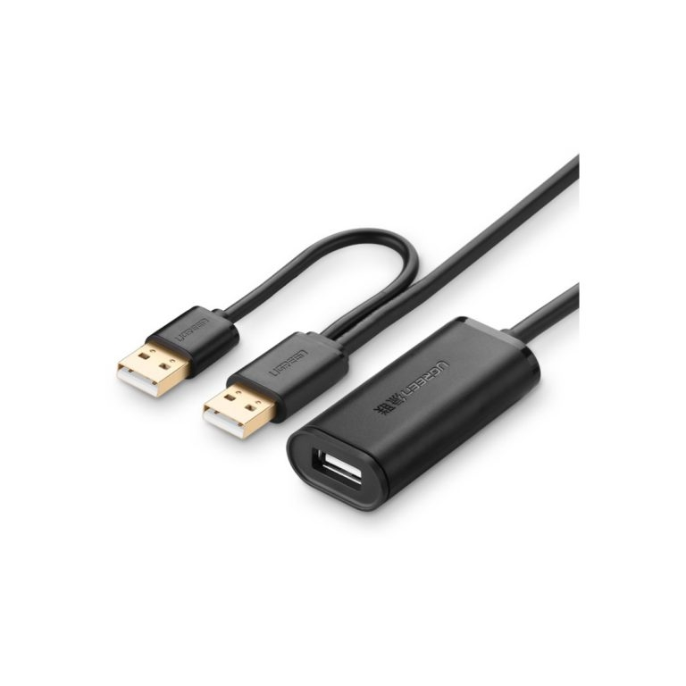 Ugreen Us137 5米 USB 2.0 訊號放大延長線 (雙供電) #20213