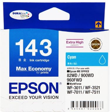 Epson 143 Cyan Ink Cartridge (High Capacity) #T143283