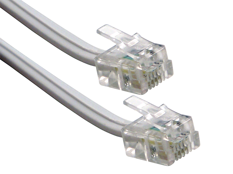 PC-Home US 6P4C Telephone Cable 3m 10ft (White)