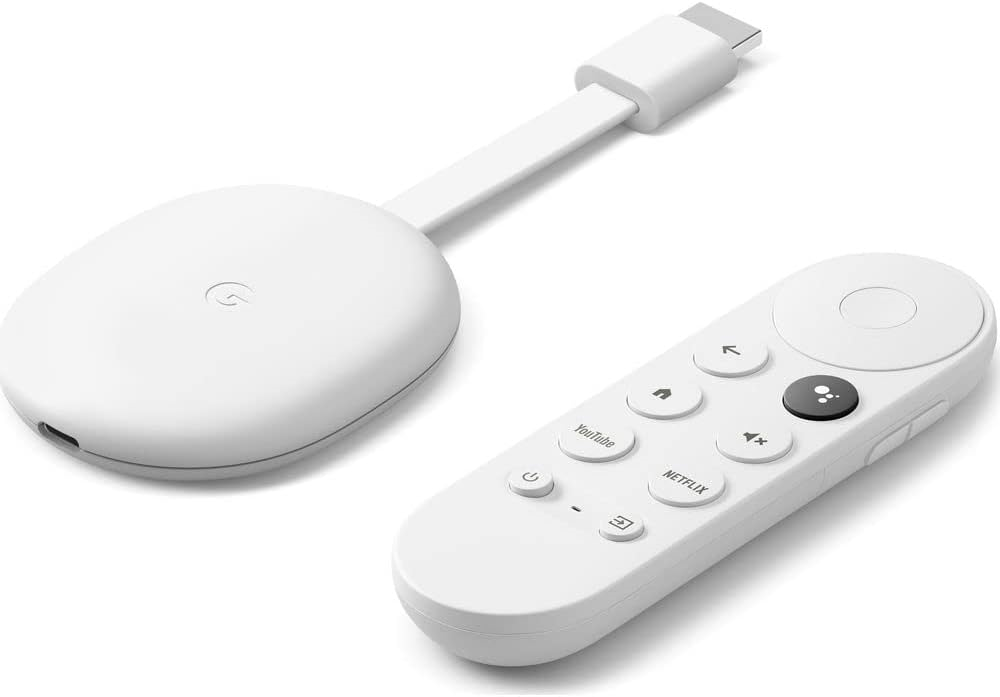 Google 4K Chromecast 串流播放裝置 (白色平行進口) #GA01919