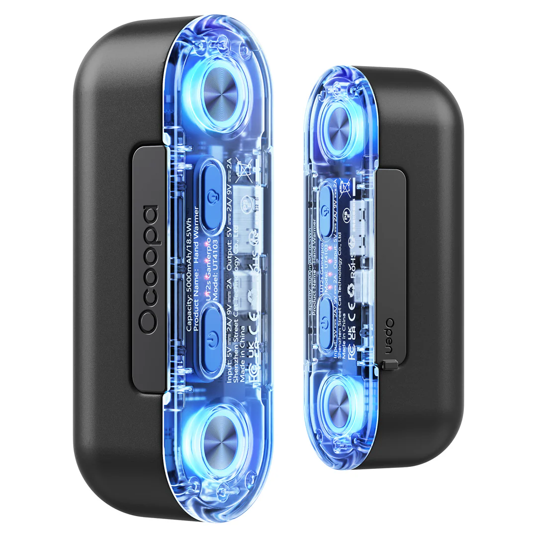 Ocoopa  UT2S Gamerpro (Twin Pack) 5000mAh Hand Warmer w/RGB light (Black) #UT4103-bK