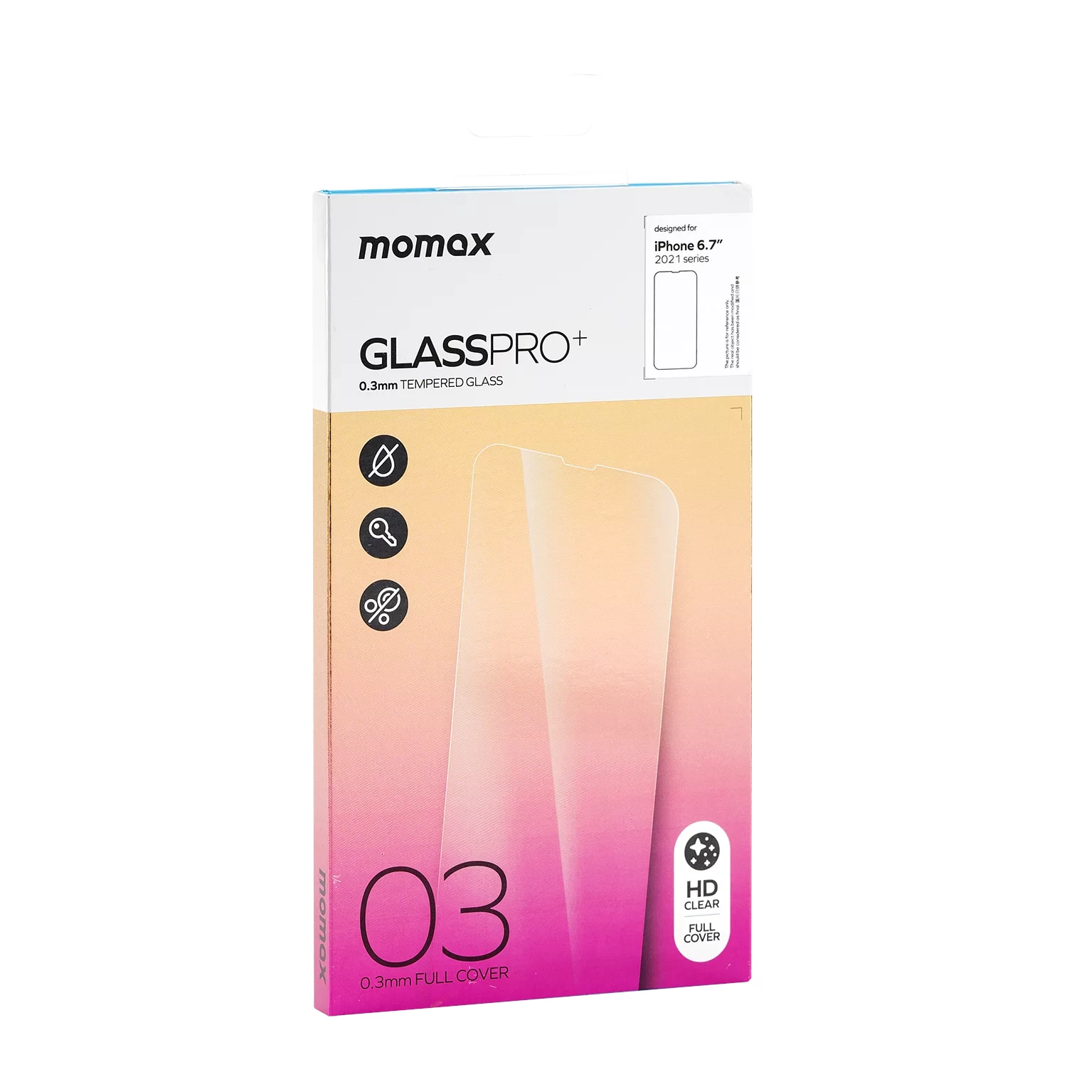 MOMAX iPhone 13 Pro Max GlassPro+ 0.33mm 全屏精孔玻璃膜 #PzAP21Lb1T