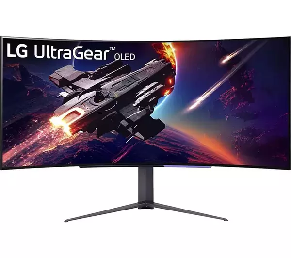 LG UltraGear 45" WQHD OLED 弧形遊戲顯示器，支援 240Hz #45gR95QE-b