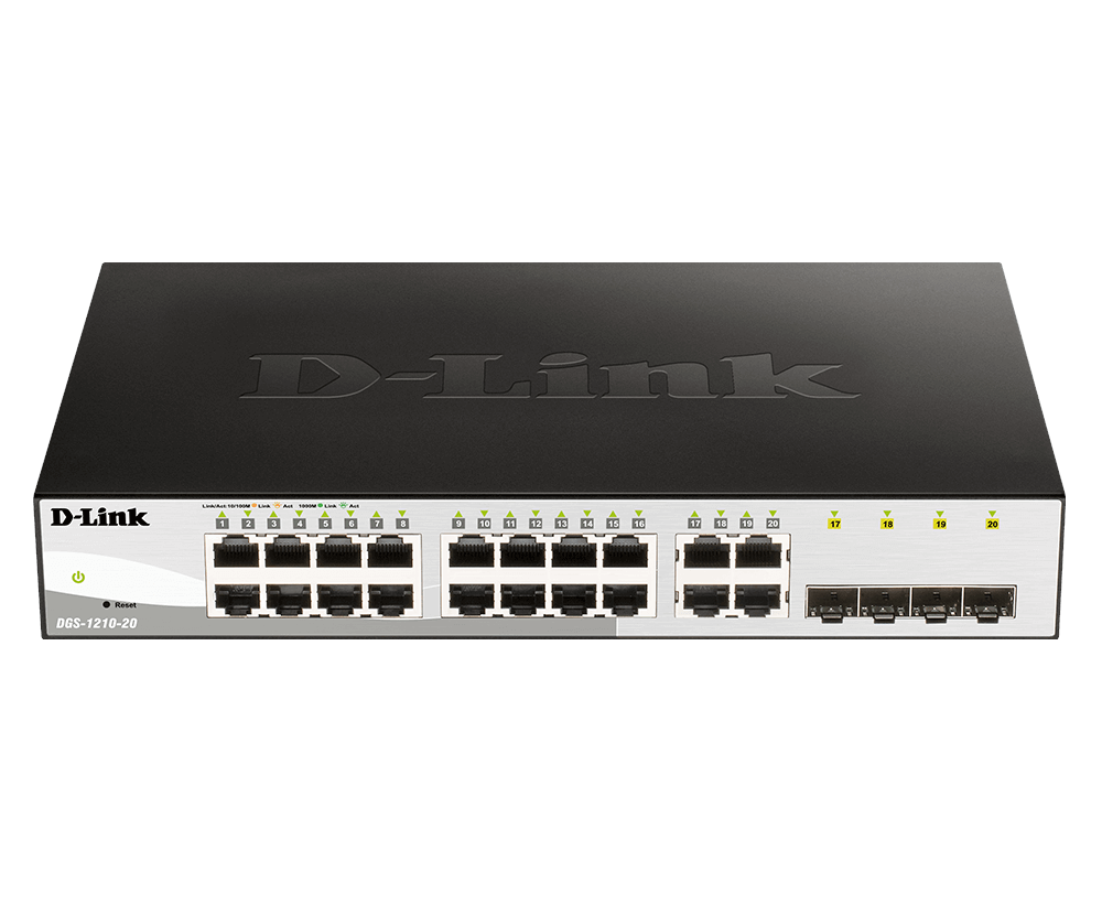 D-Link Dgs-1210 16port Gigabit 智慧型網管交換器 #Dgs-1210-20